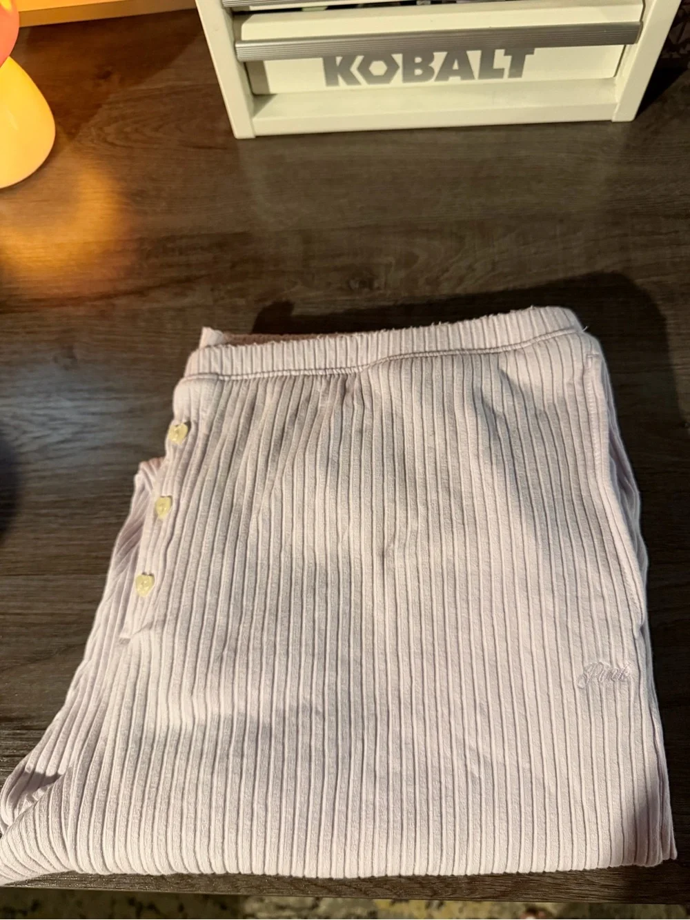 Lilac Ribbed Two-Piece Lounge Set - Picture 2 of 4